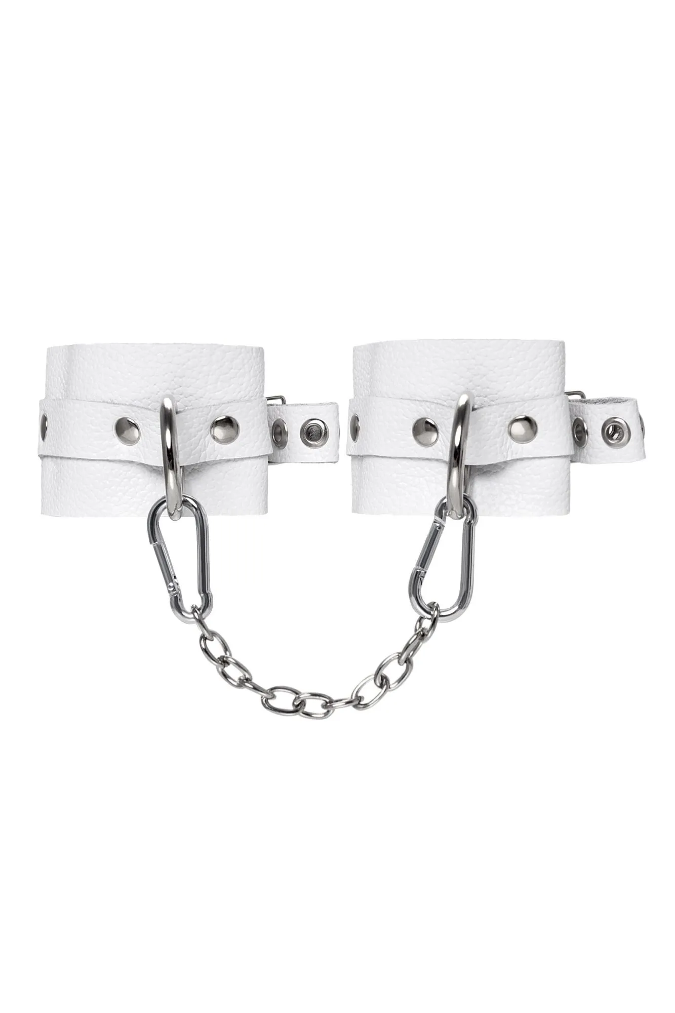 наручники pecado bdsm, мягкие с люверсами, натуральная кожа, белые в Мурманске