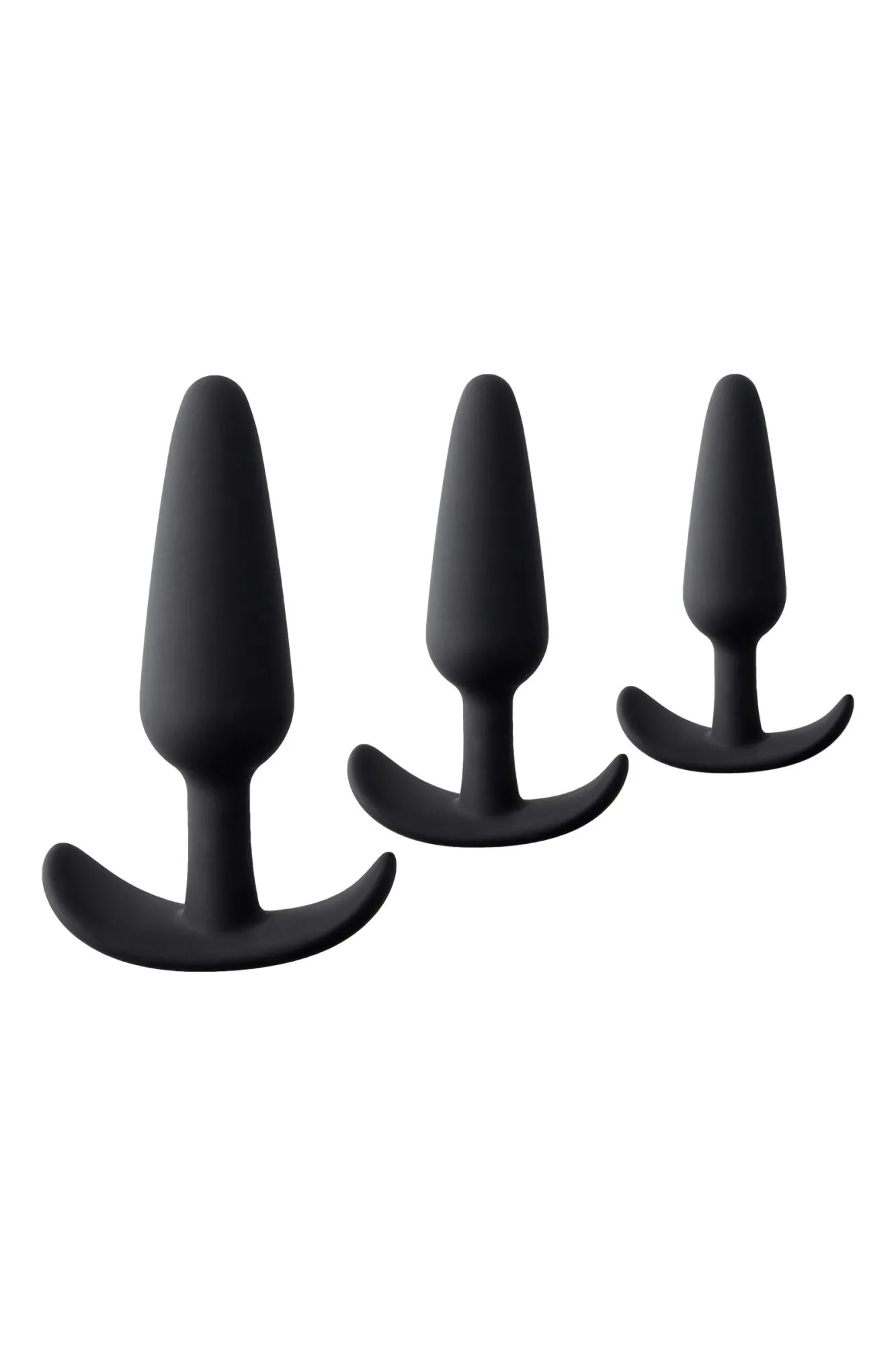 набор анальных втулок toyfa popo pleasure eridani, силикон, черный, 3 шт. в Мурманске