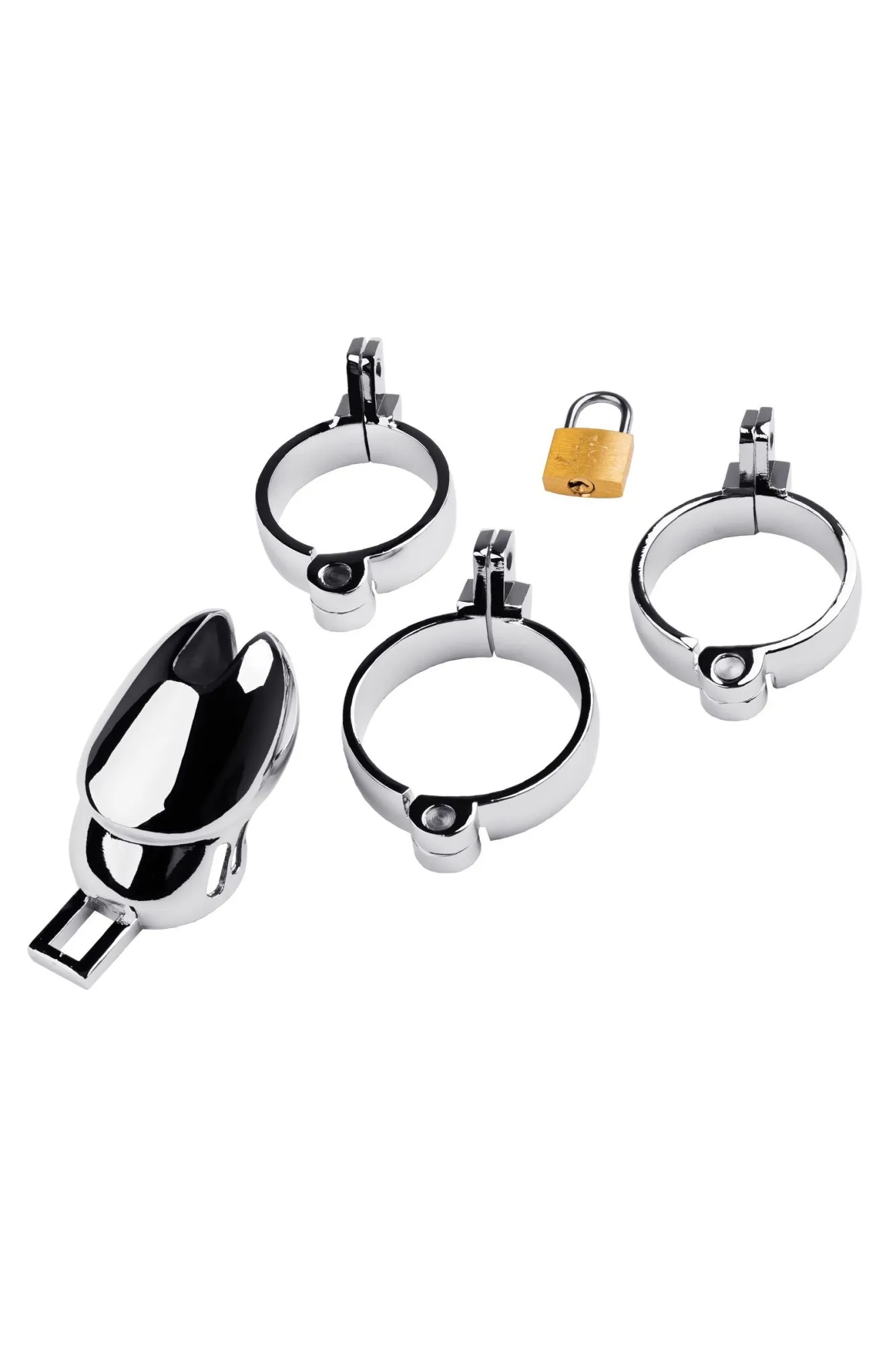 пояс верности мужской toyfa metal на головку, серебряный в Мурманске