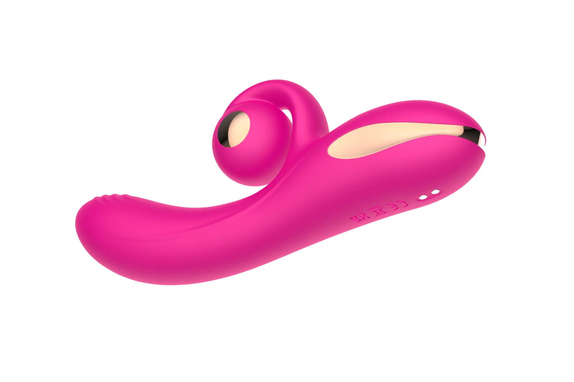 силиконовый вибратор-кролик с функцией вращения sw3052-hot-pink в Мурманске
