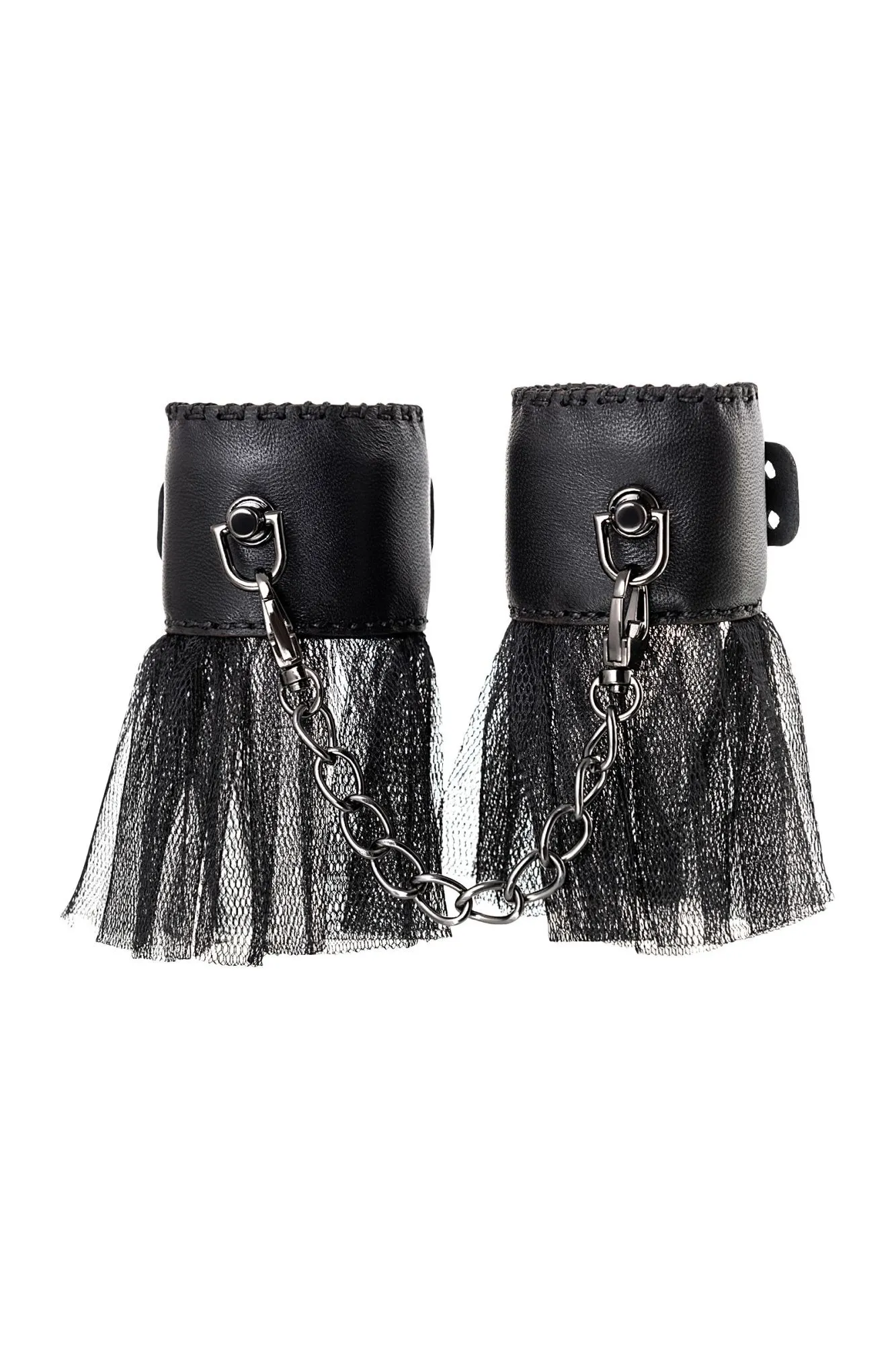 наручники штучки-дрючки с сеткой, черные в Мурманске