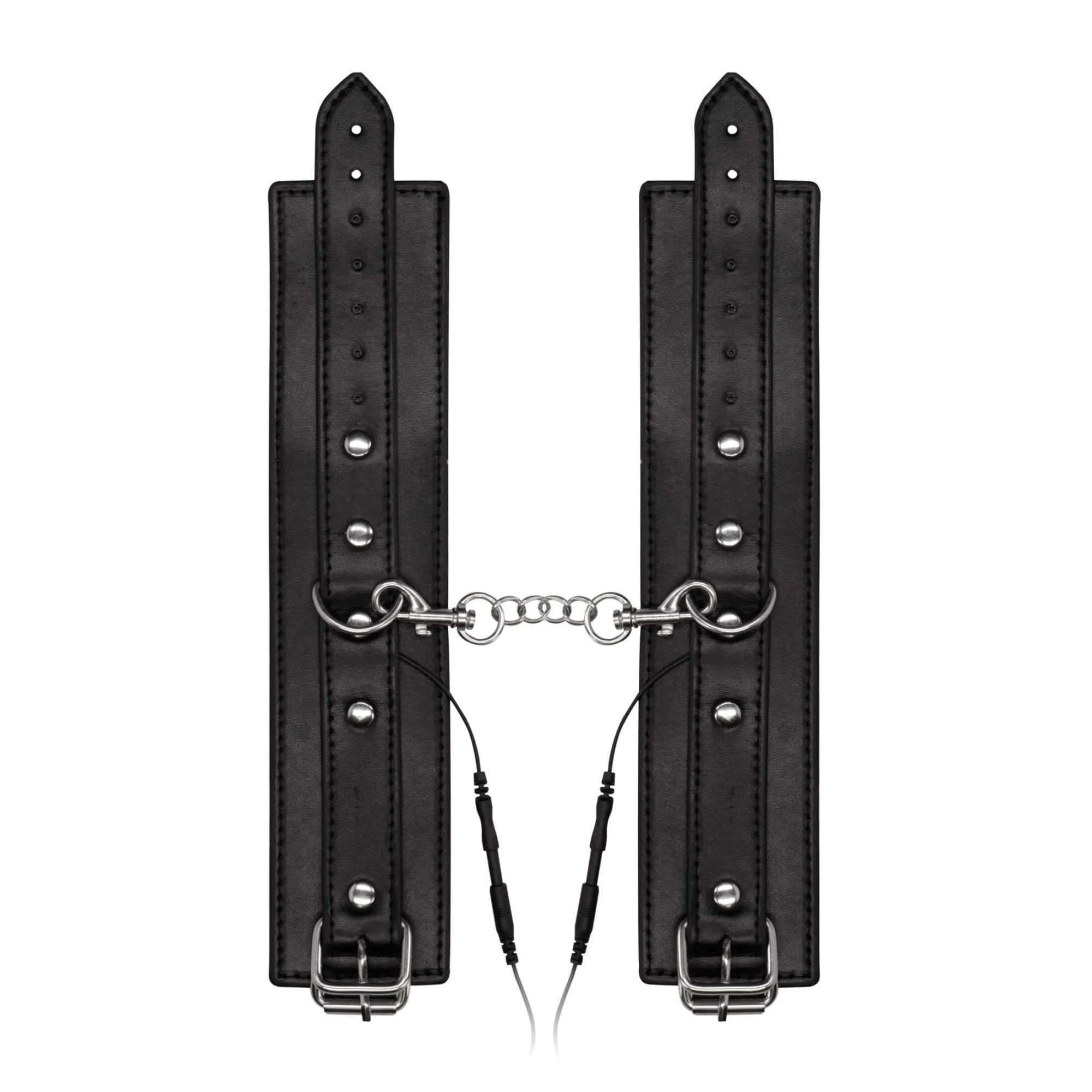 наручники декоративные с электростимуляцией shots media electroshock electro handcuffs, черные в Мурманске