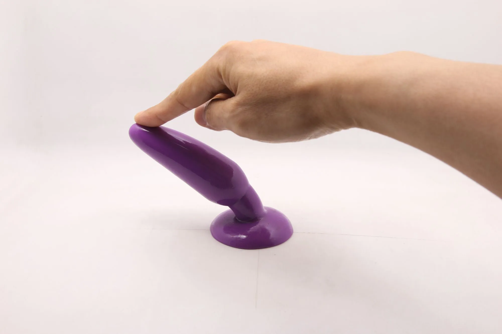 анальная пробка с присоской 3,7 см purple bi-017001r в Мурманске