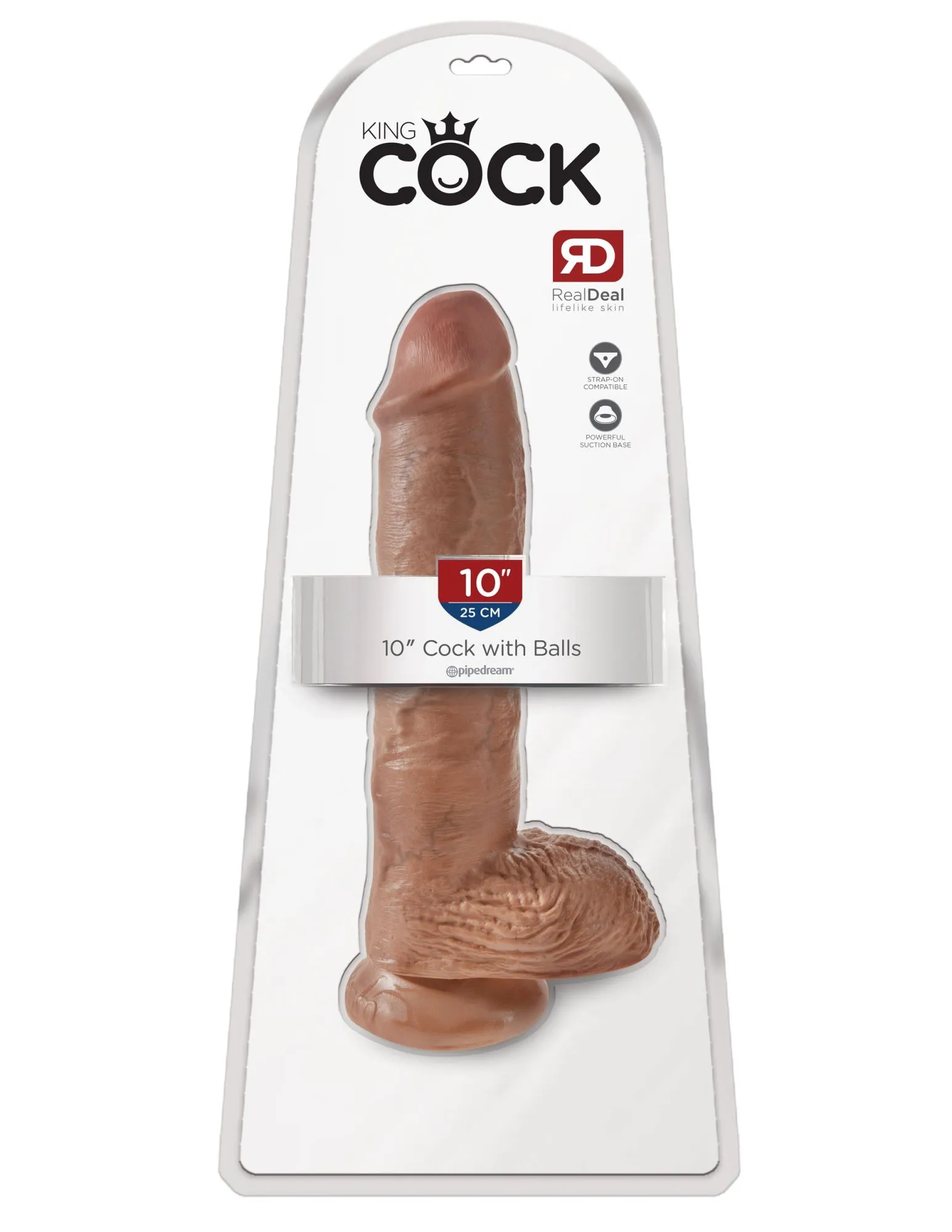 фаллоимитатор king cock 25 см мулат cock with balls pipedream 550922pd в Мурманске