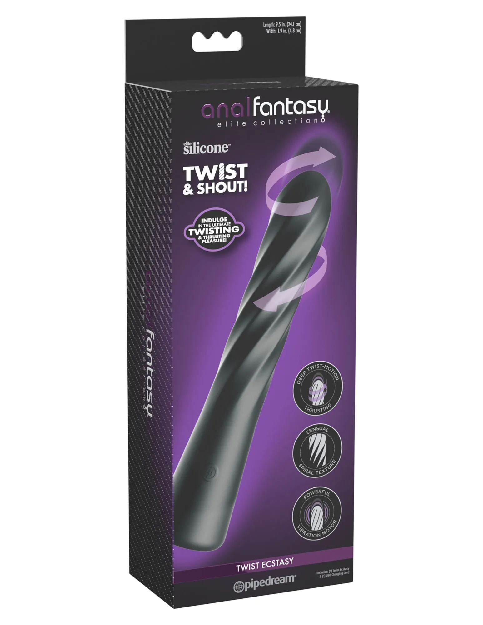 анальный вибростимулятор с вращением и фрикциями twist ecstasy 480023pd в Мурманске