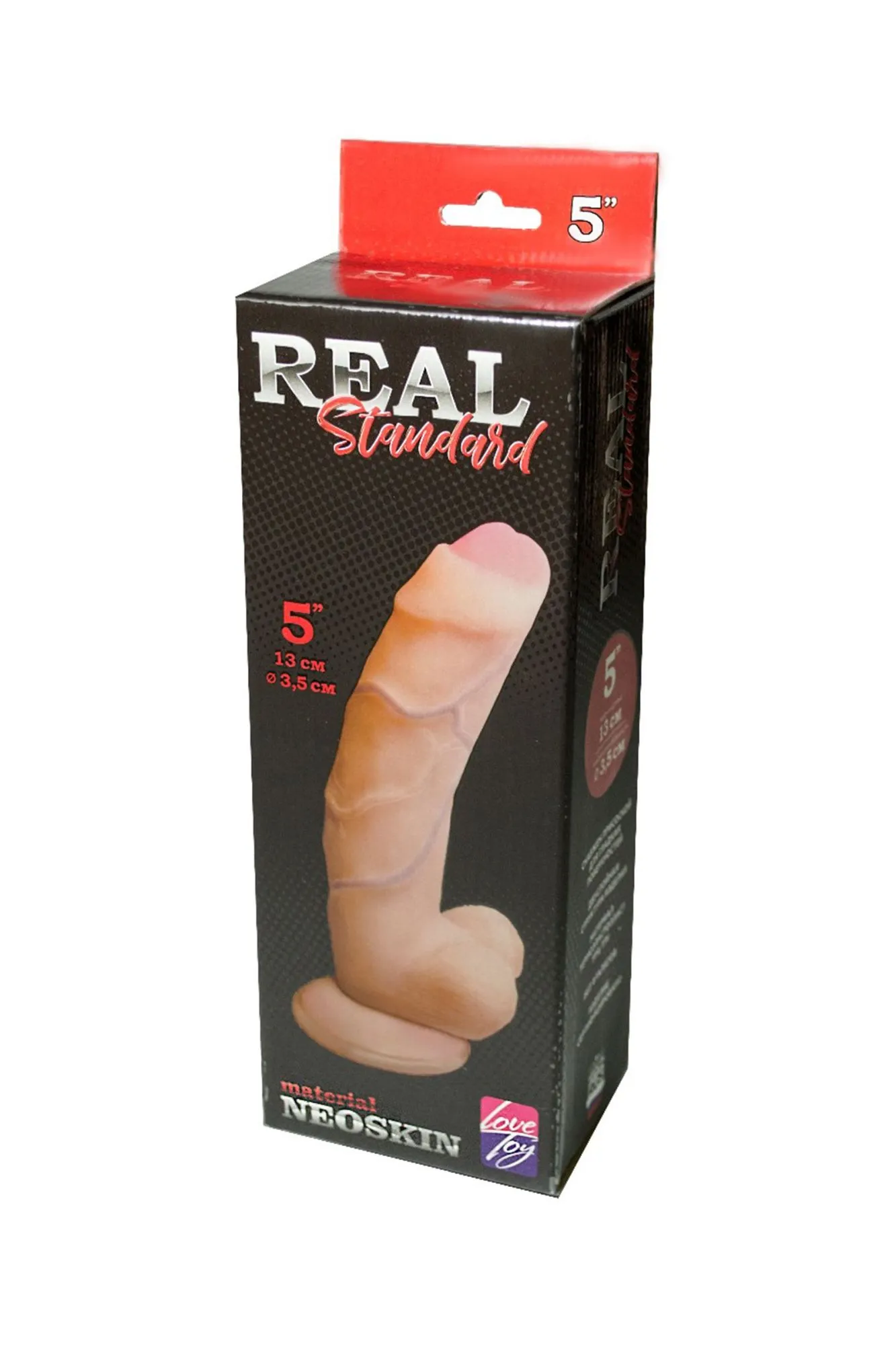 фаллоимитатор неоскин на присоске real standard lovetoy, tpr, телесный, 18 см в Мурманске