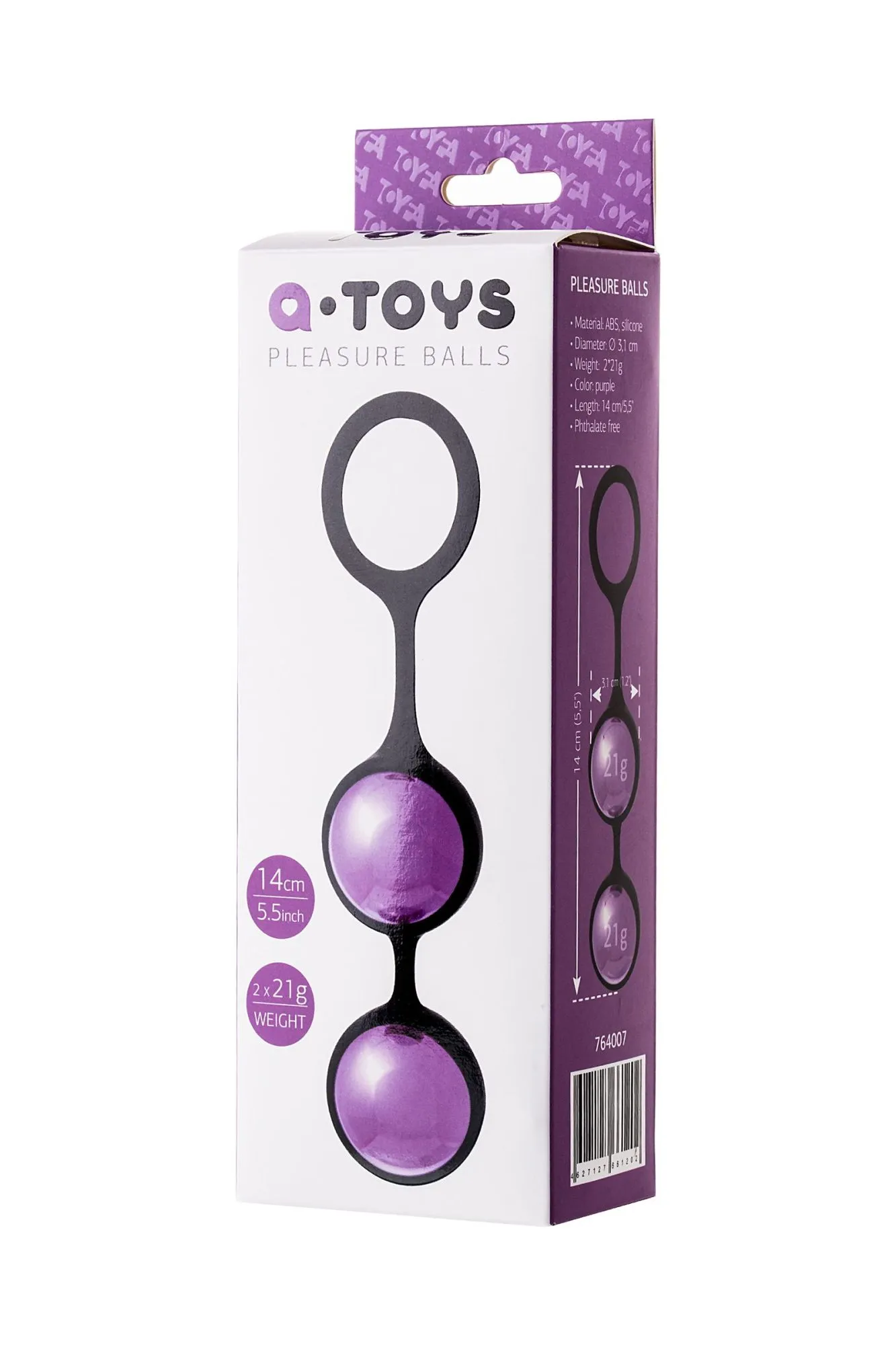 вагинальные шарики toyfa a-toys raspy, abs пластик, фиолетовый, 14 см в Мурманске