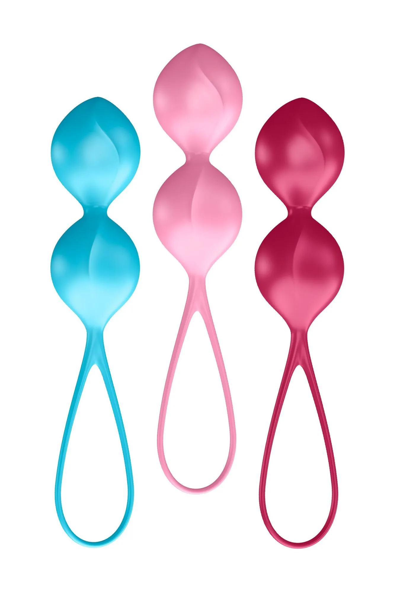 набор вагинальных шариков satisfyer  balls c03 double, силикон, ассорти, ø 3 см. в Мурманске