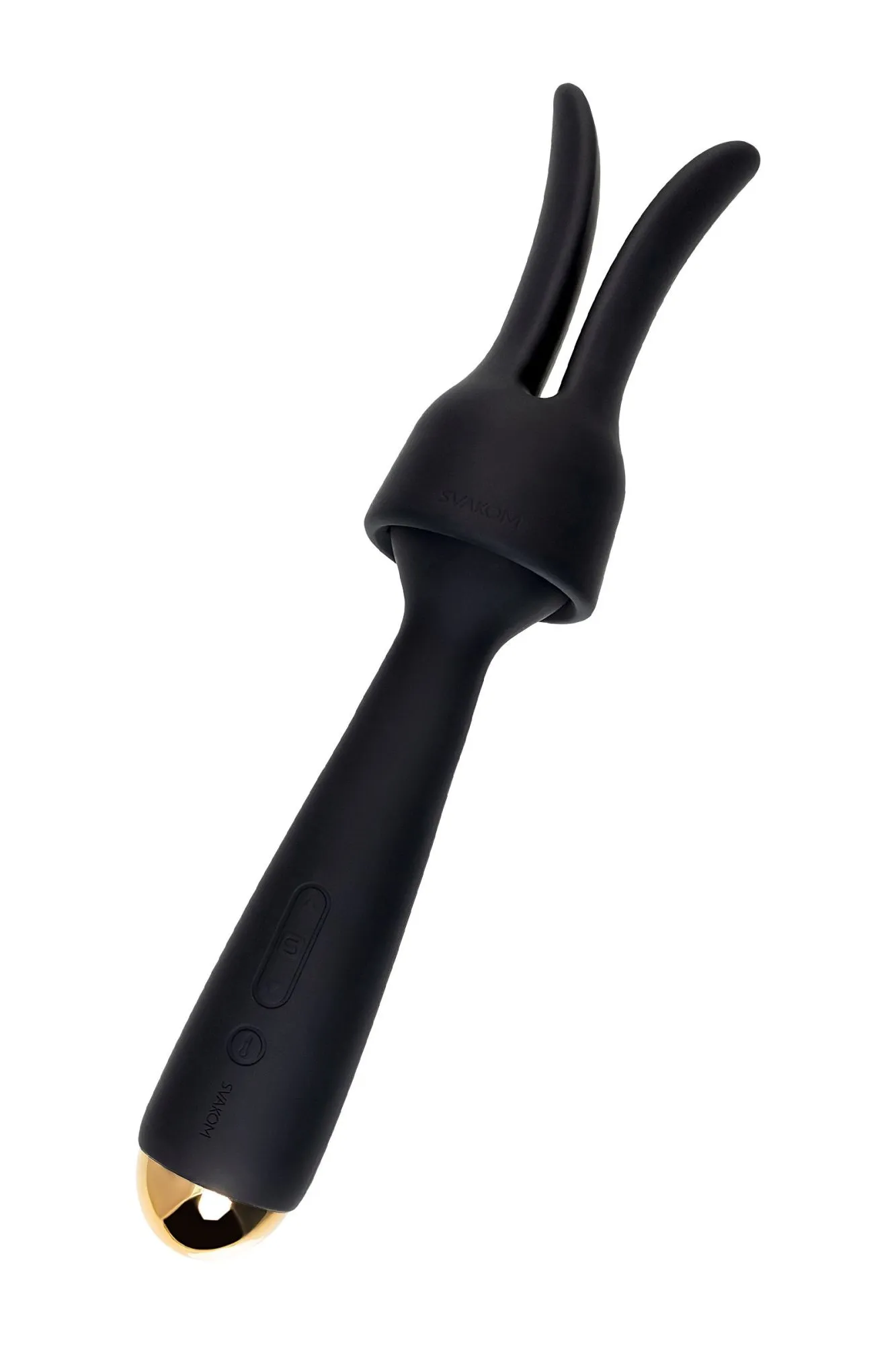 вибратор с насадкой svakom emma neo, силикон, черный, 21 см в Мурманске