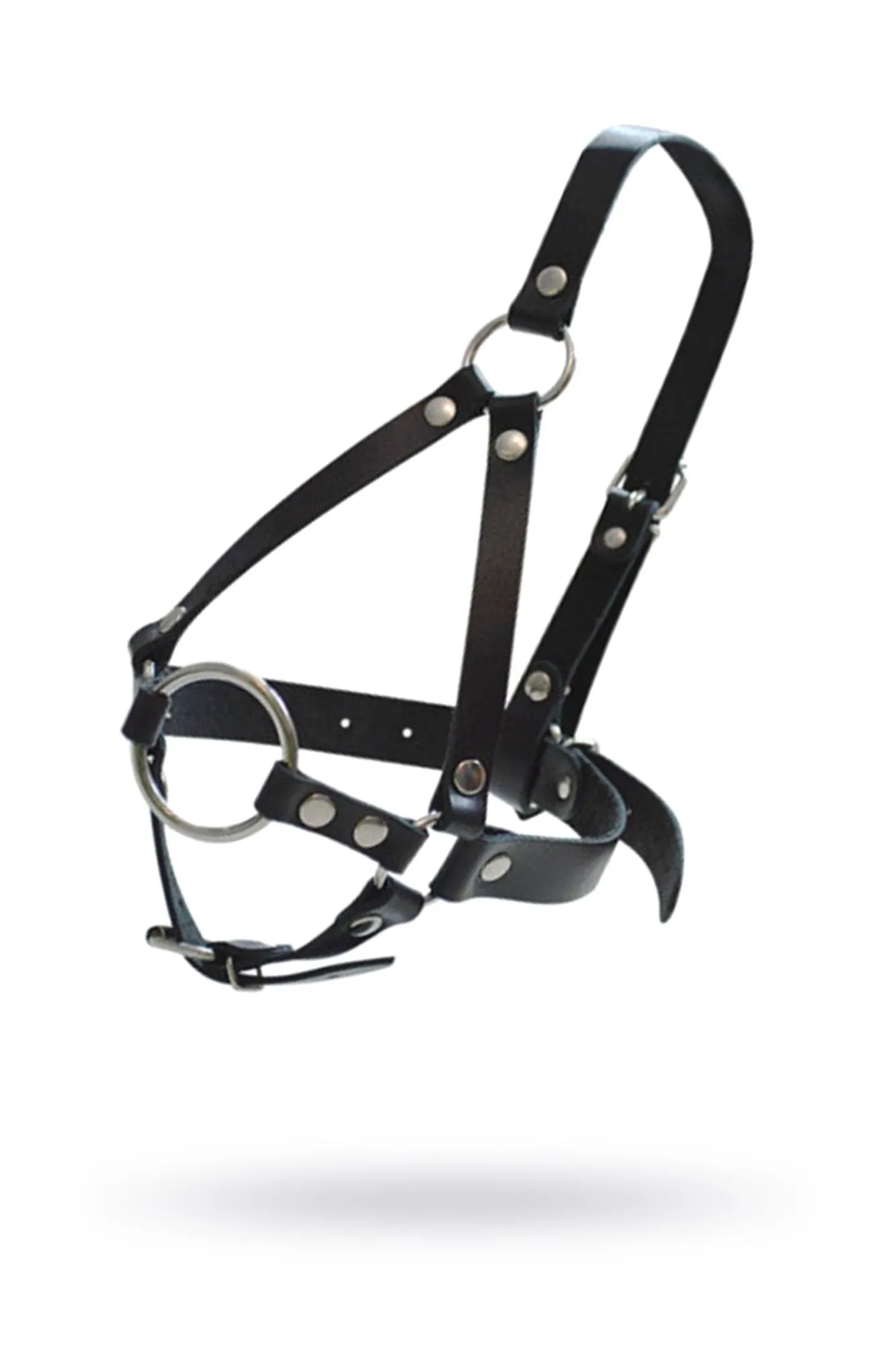 кляп-рамка со сбруей на голову, кожа, черный в Мурманске