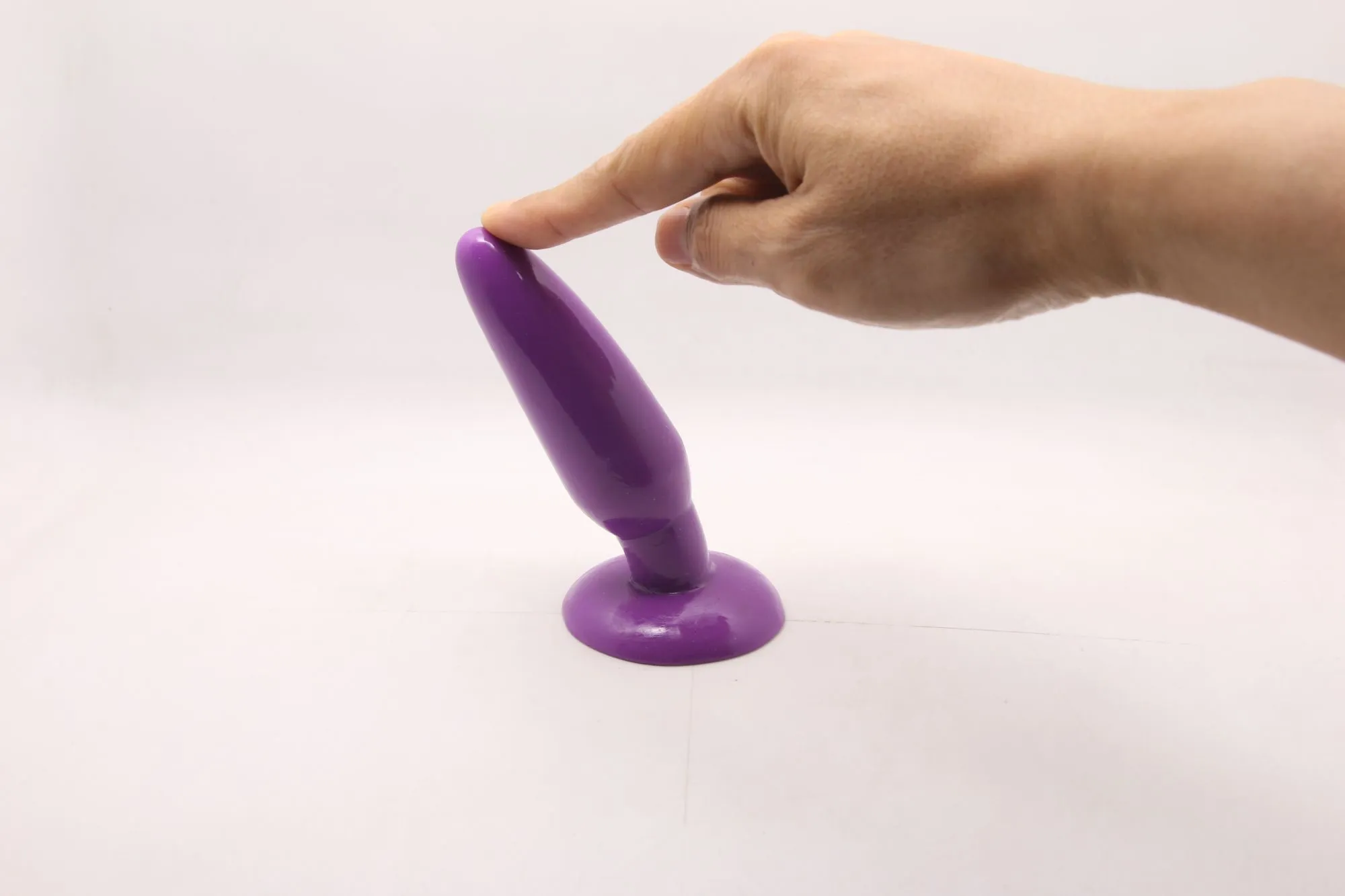 анальная пробка с присоской 3,7 см purple bi-017001r в Мурманске