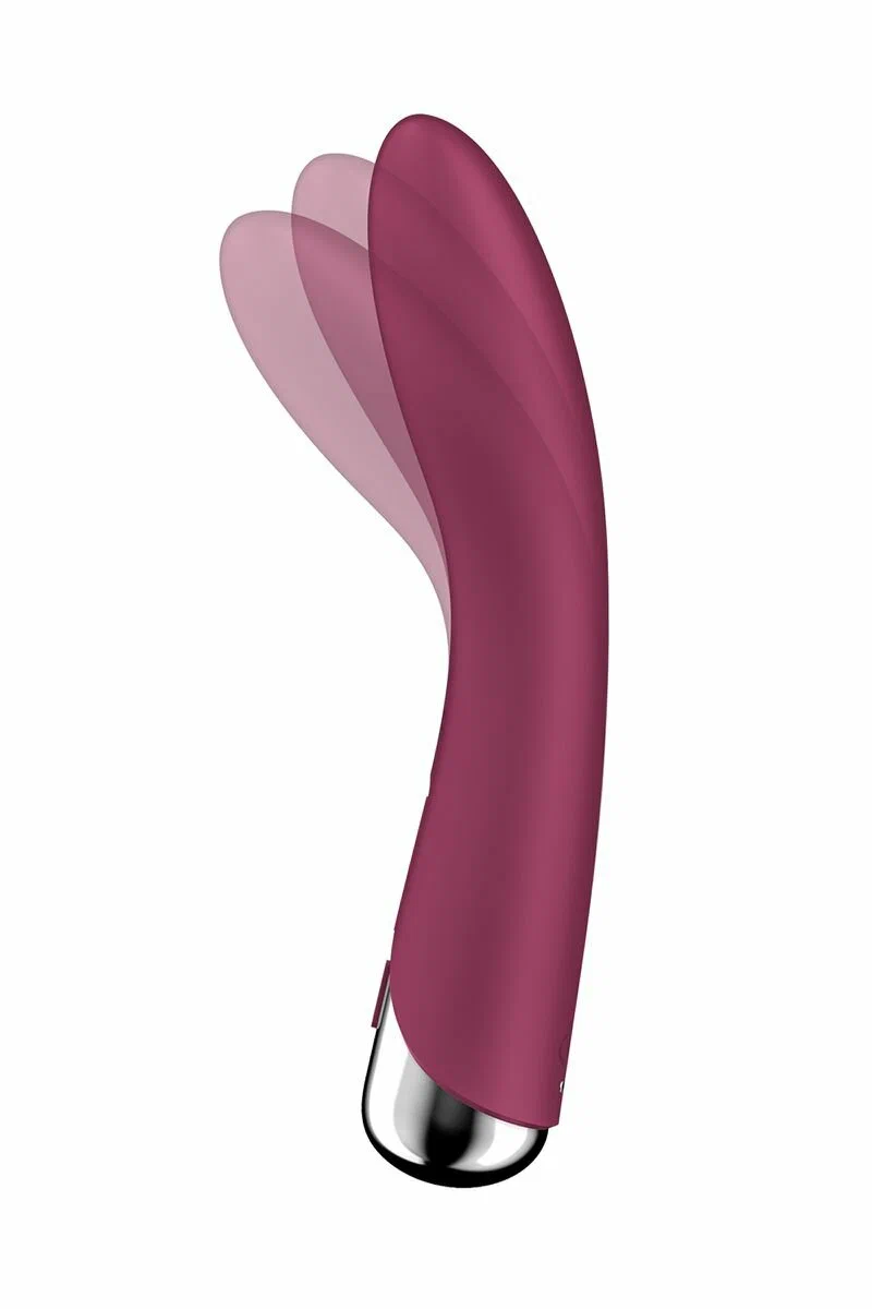 вибратор для точки g  с ротацией satisfyer spinning vibe 1, силикон, бордовый, 17,8 см в Мурманске