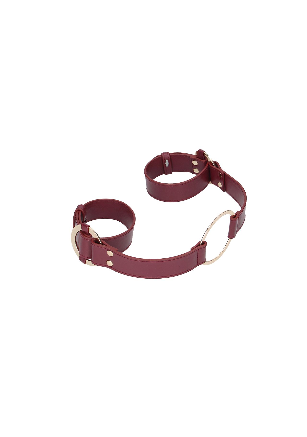 оковы на руки ouch ouch! - handcuff with connector - burgundy в Мурманске