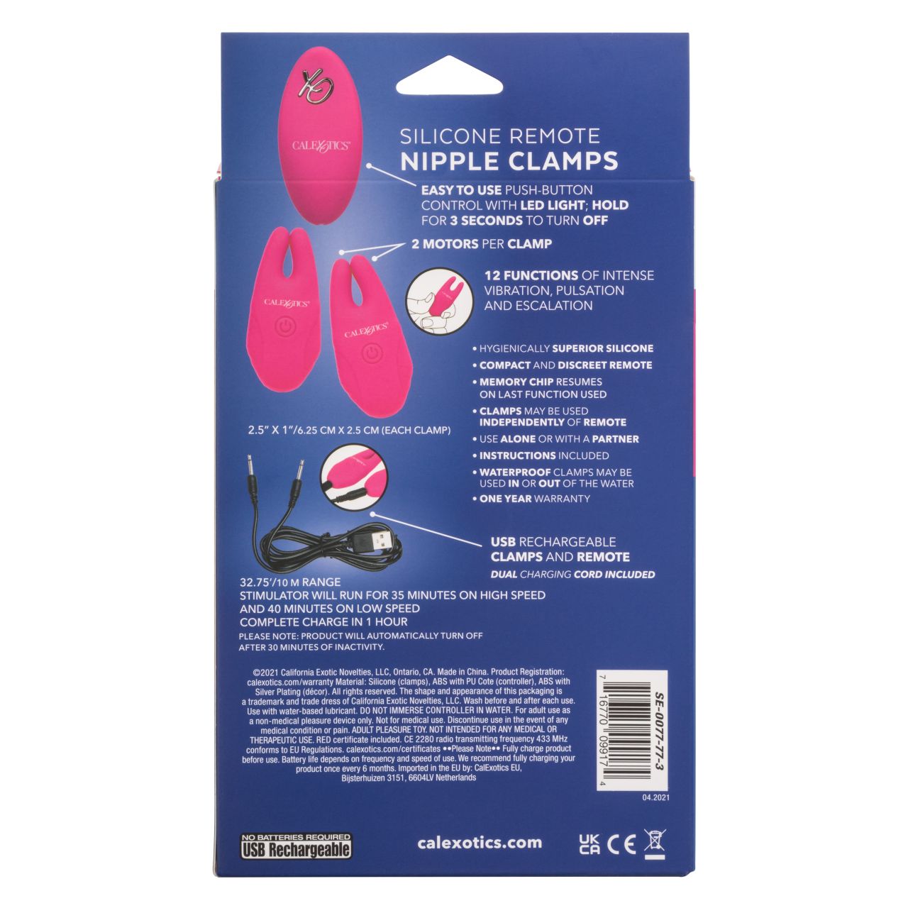зажимы для сосков с дистанционным управлением remote nipple clamps (розовые) в Мурманске