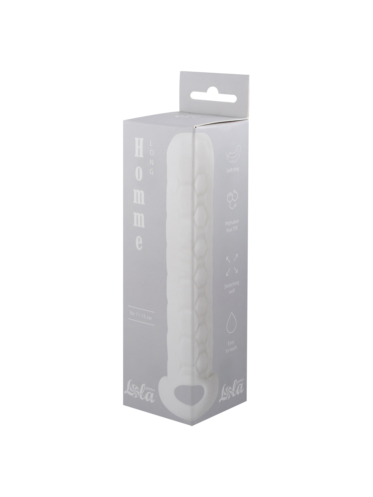 фаллоудлинитель homme long white для 11-15 см 7009-01lola в Мурманске
