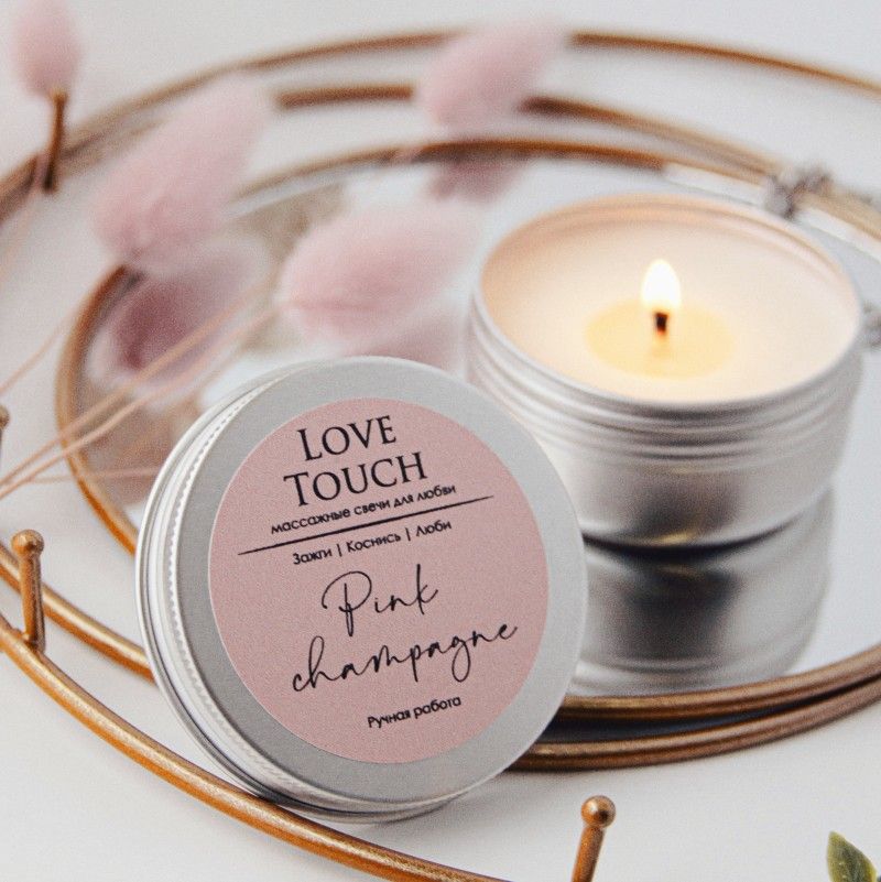 свеча массажная love touch розовое шампанское, 50 мл в Мурманске