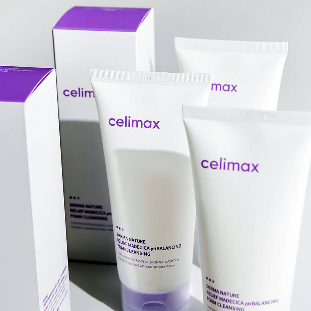 celimax derma nature relief madecica ph balancing foam cleansing, слабокислотная пенка 150 мл в Мурманске