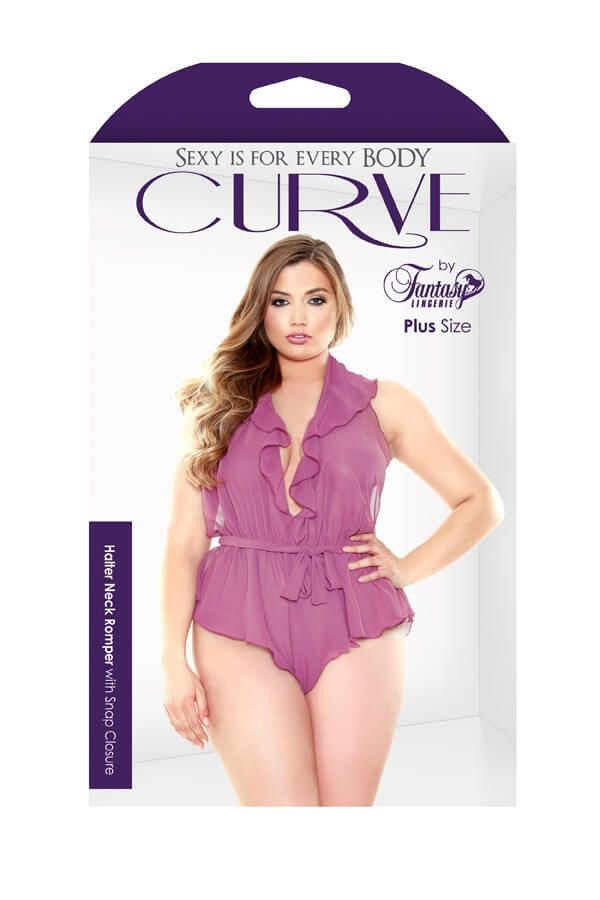 Эротическое боди fantasy lingerie halter neck romper, розовое в Мурманске