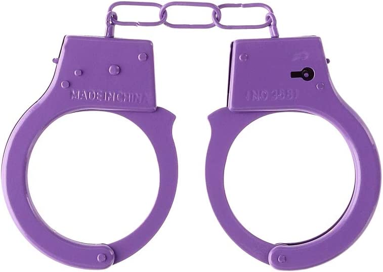 наручники металлические beginner's handcuffs, фиолетовые в Мурманске