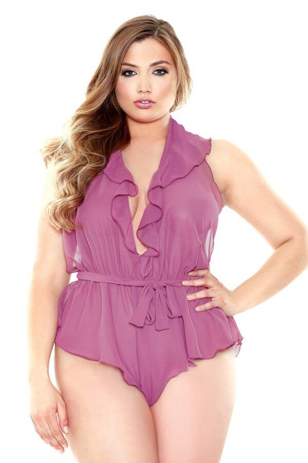 Эротическое боди fantasy lingerie halter neck romper, розовое в Мурманске