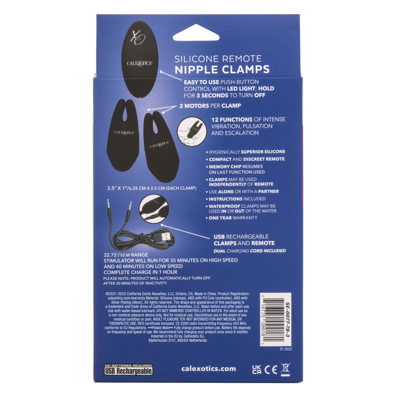 зажимы для сосков с дистанционным управлением remote nipple clamps (черные) в Мурманске