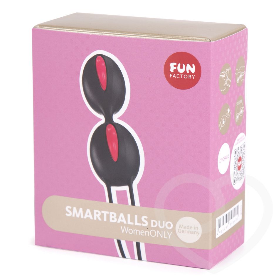 вагинальные шарики fun factory smartballs duo, чёрно-малиновые в Мурманске
