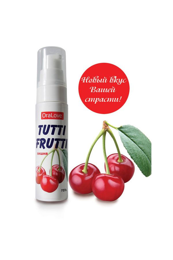 съедобная гель-смазка tutti-frutti для орального секса со вкусом вишни, 30 г в Мурманске