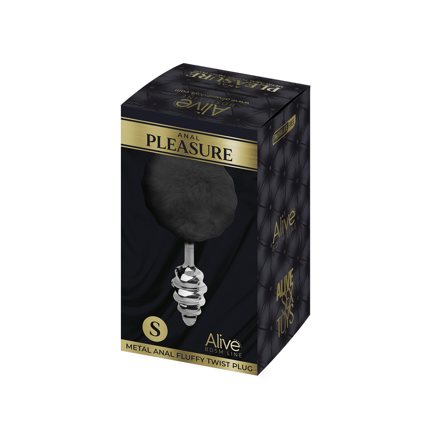 анальная пробка metal anal fluffly twist plug s black 70391al в Мурманске