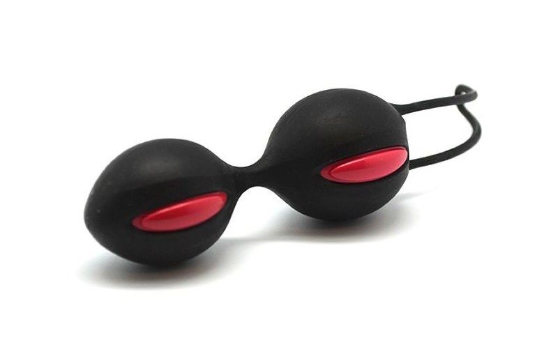 вагинальные шарики fun factory smartballs duo, чёрно-малиновые в Мурманске