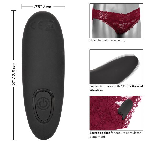трусики с вибромассажером для стимуляции клитора remote control lace panty set s/m в Мурманске