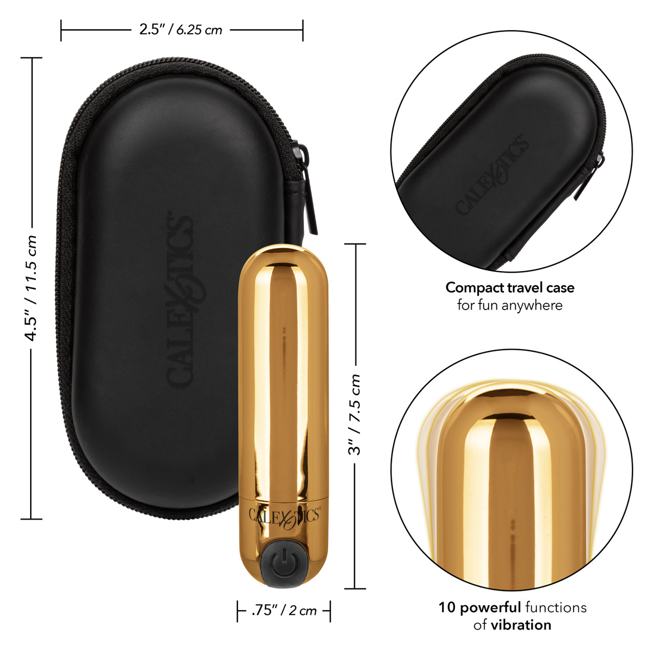 вибропуля в чехле для хранения rechrg hideaway bullet - gold в Мурманске