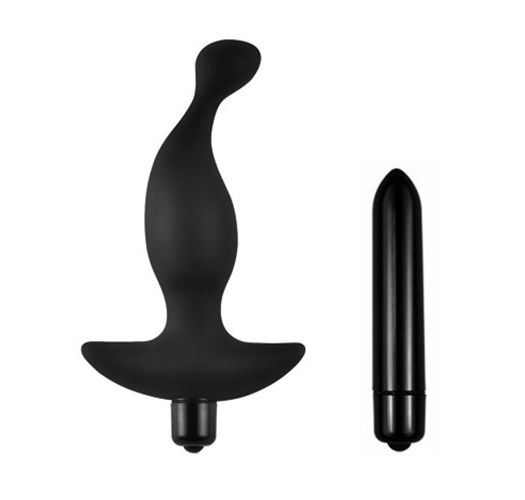 Анальная пробка фигурная Lovetoy P Spot Plug, чёрная