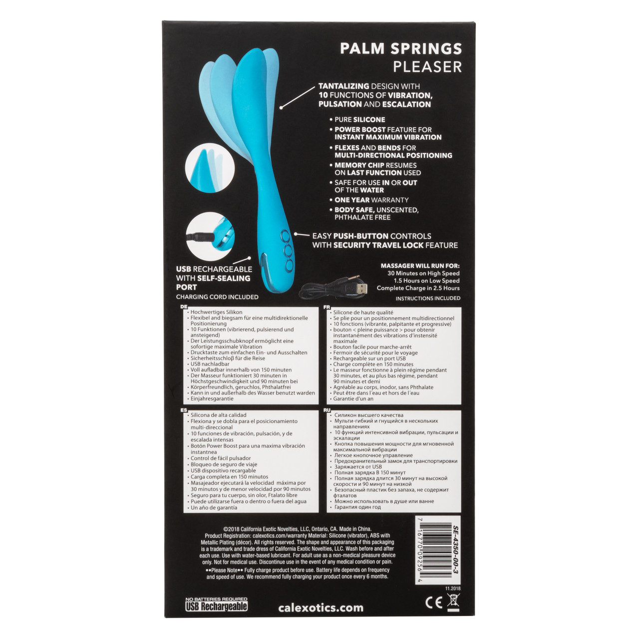 оригинальный вибромасссажер palm springs pleaser с функцией «power boost» в Мурманске