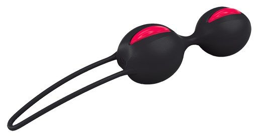 вагинальные шарики fun factory smartballs duo, чёрно-малиновые в Мурманске