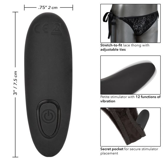 трусики с вибромассажером для стимуляции клитора remote control lace thong set в Мурманске