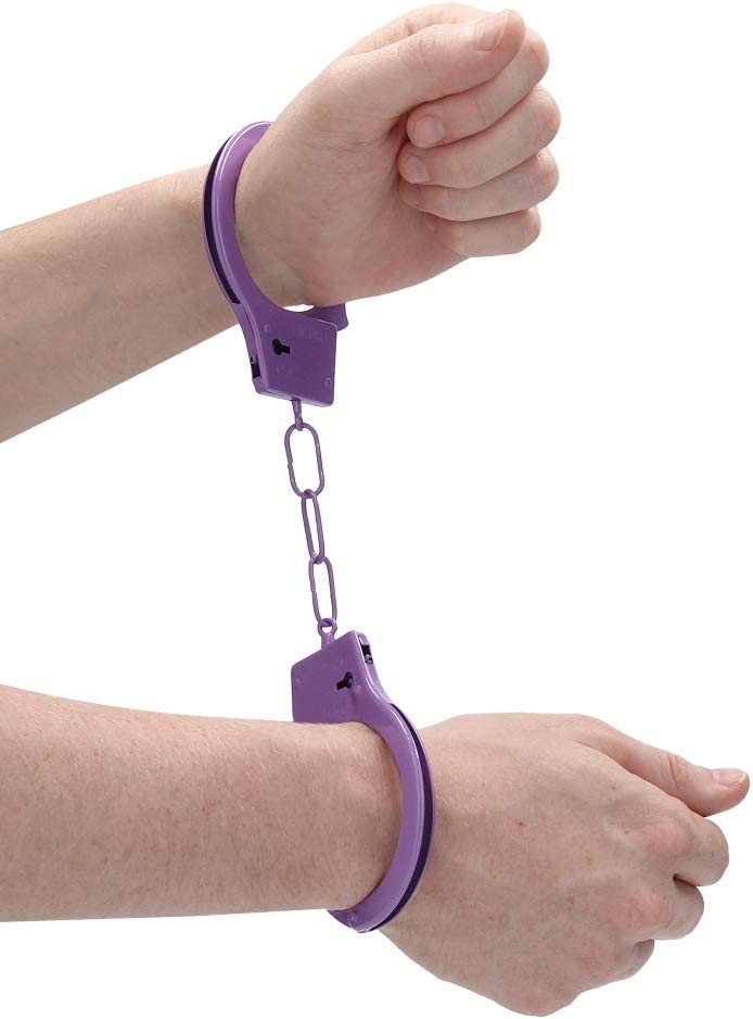 наручники металлические beginner's handcuffs, фиолетовые в Мурманске
