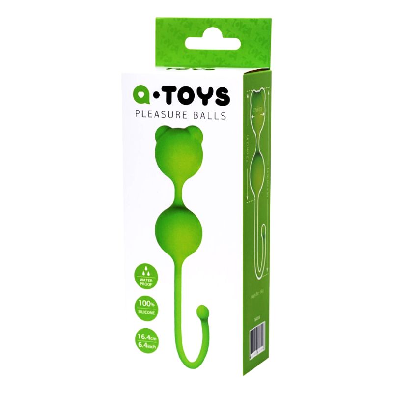 вагинальные шарики a-toys by toyfa meeko, силикон, зеленый d 2,7 см, шт в Мурманске