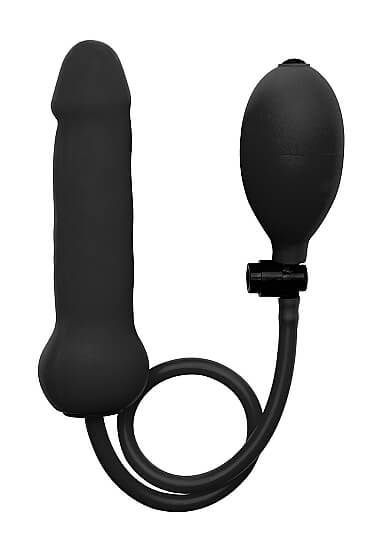 Фаллоимитатор Shots Media Inflatable Silicone Dong, с грушей