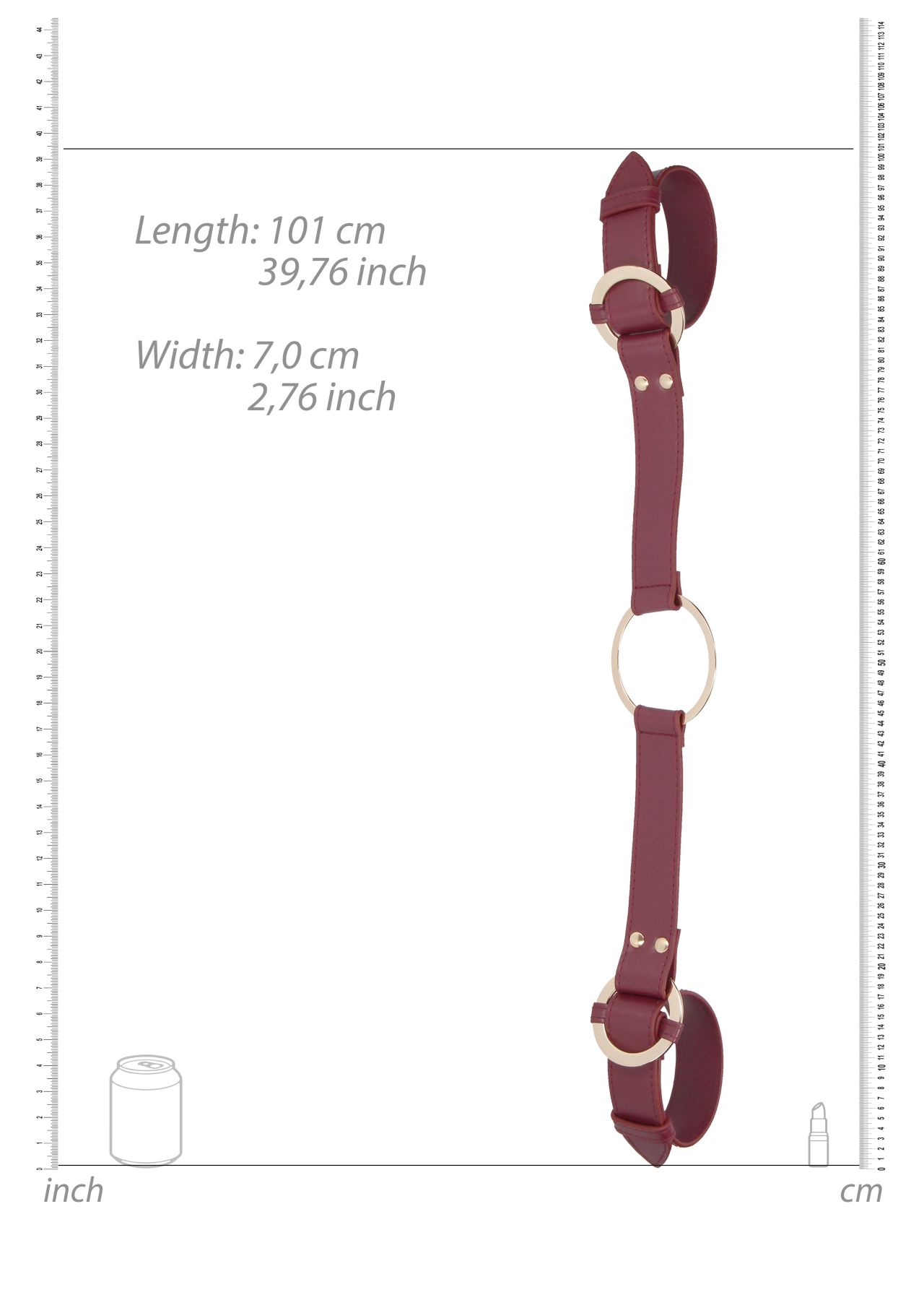оковы на руки ouch ouch! - handcuff with connector - burgundy в Мурманске