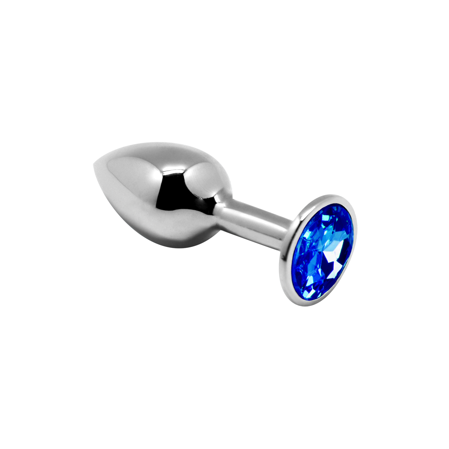 анальная пробка mini metal butt plug anal pleasure blue s 70090al в Мурманске