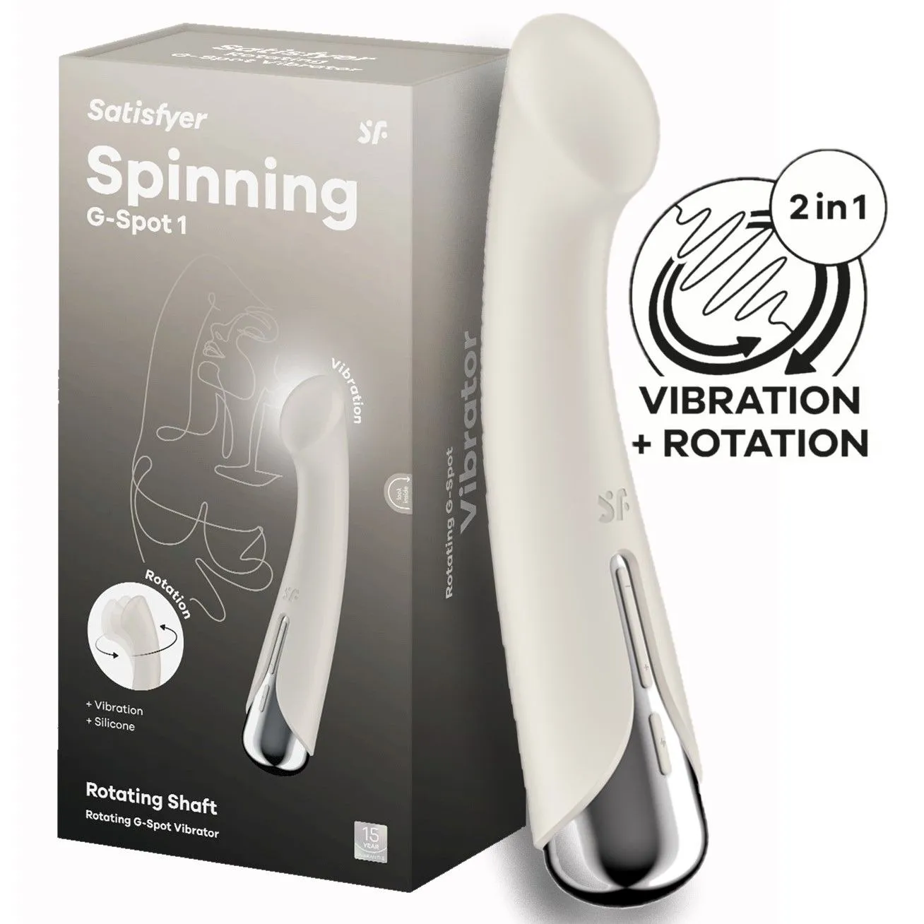 вибромассажер spinning g-spot 1 (beige)  в Мурманске