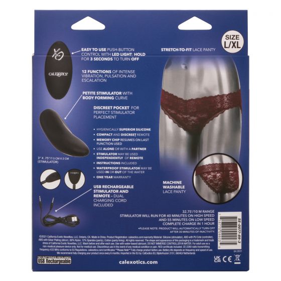 трусики с вибромассажером для стимуляции клитора remote control lace panty set l/xl в Мурманске