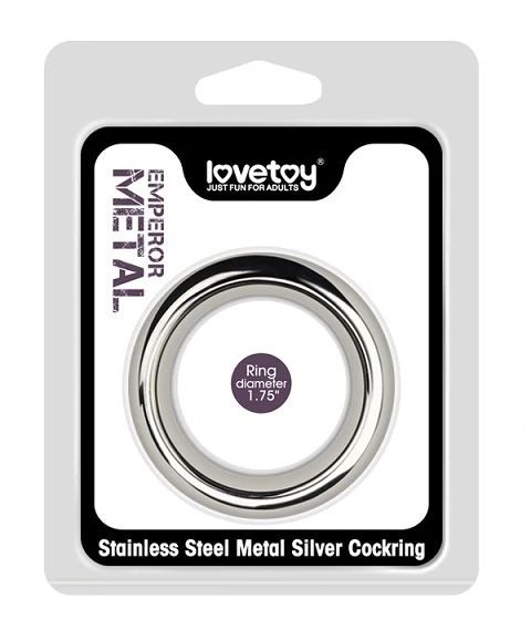 кольцо lovetoy metal silver cockring 4,5 см, металлическое в Мурманске