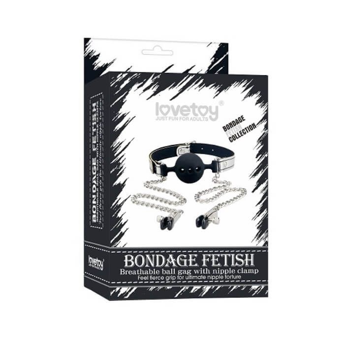 кляп с зажимами для сосков lovetoy bondage fetish в Мурманске