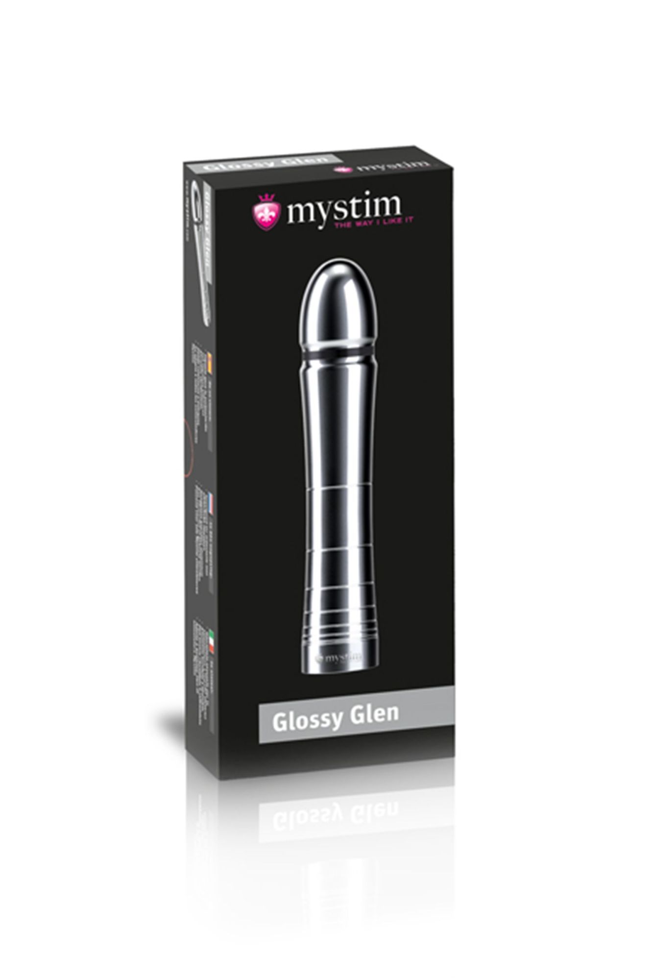 фаллоимитатор mystim glossy glen, электростимуляция, хирургическая сталь, серебряный, 14 см в Мурманске
