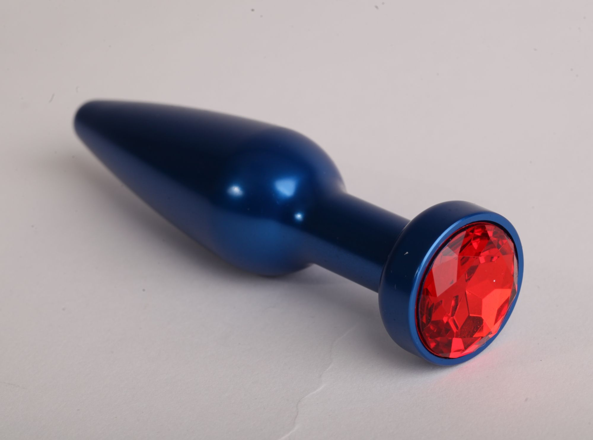 анальная пробка металл 11,2х2,9см  синяя с красным 47197-1-mm в Мурманске