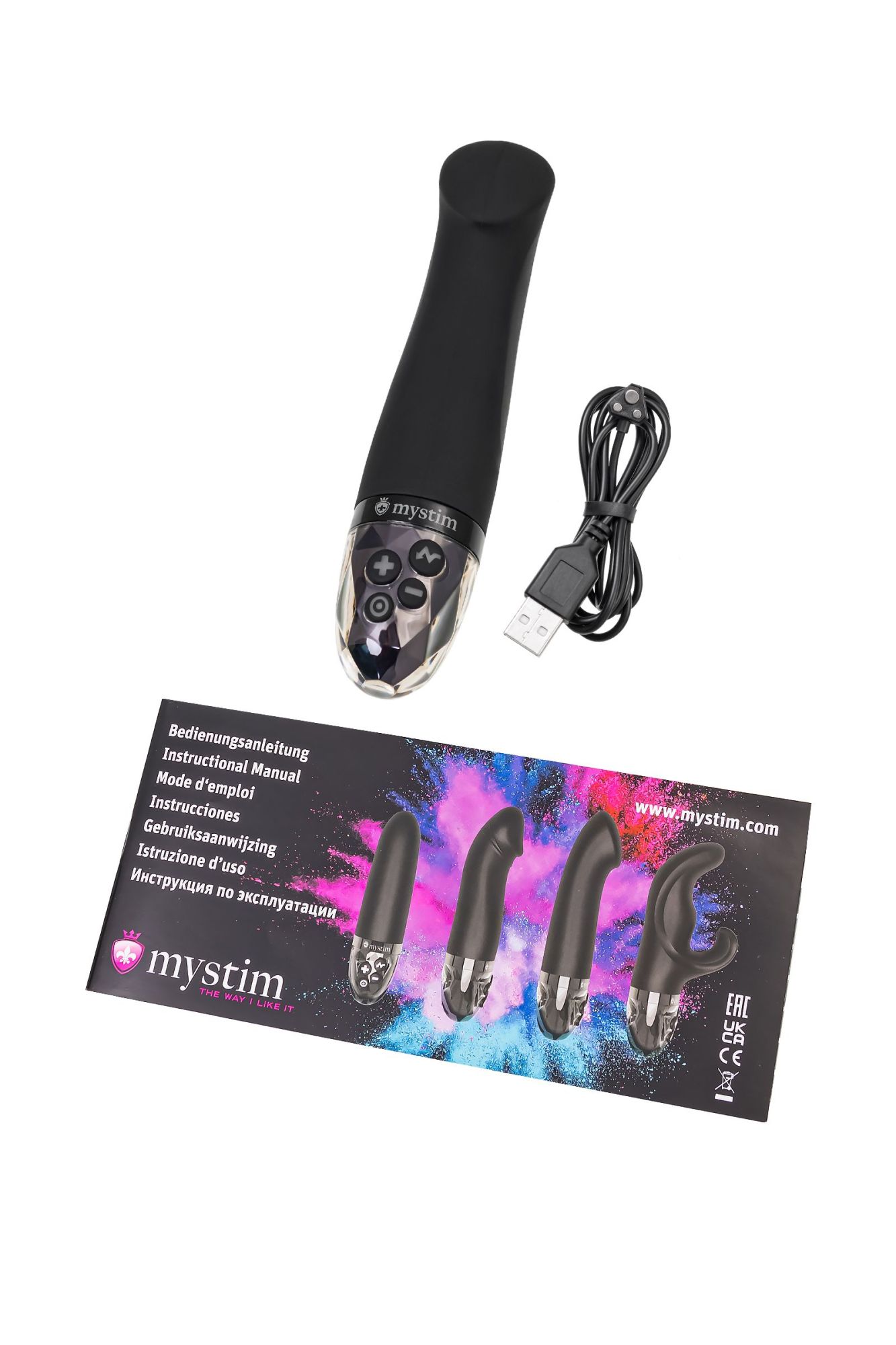вибратор mystim right on ron с электростимуляцией,силикон, черный, 16,5 см в Мурманске