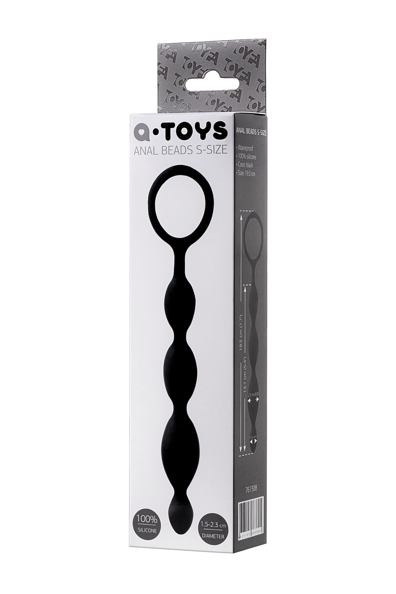 анальная цепочка a-toys by toyfa s, силикон, черный, 19,5см в Мурманске