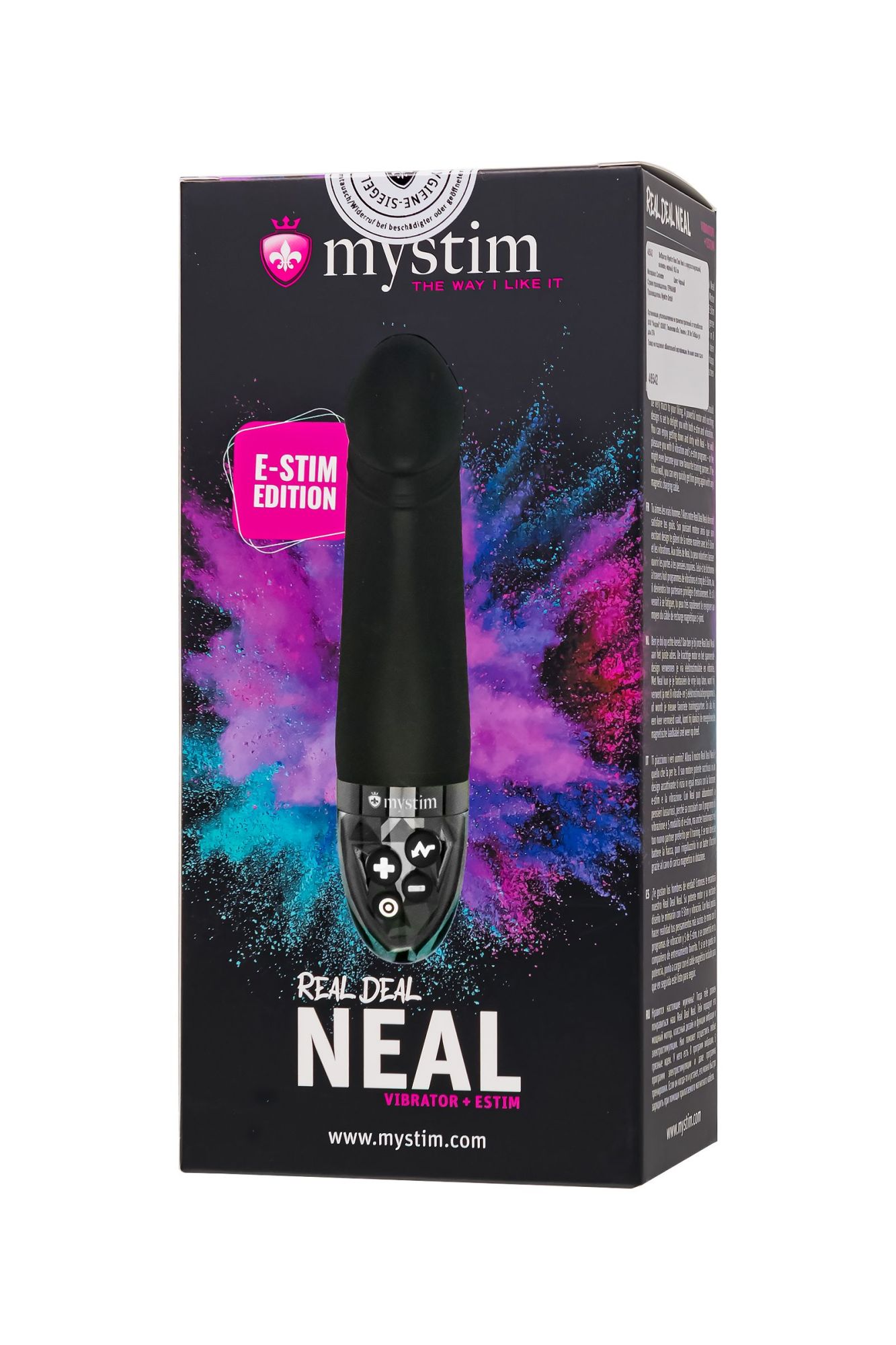вибратор mystim real deal neal с электростимуляцией, силикон, черный, 16,5 см в Мурманске