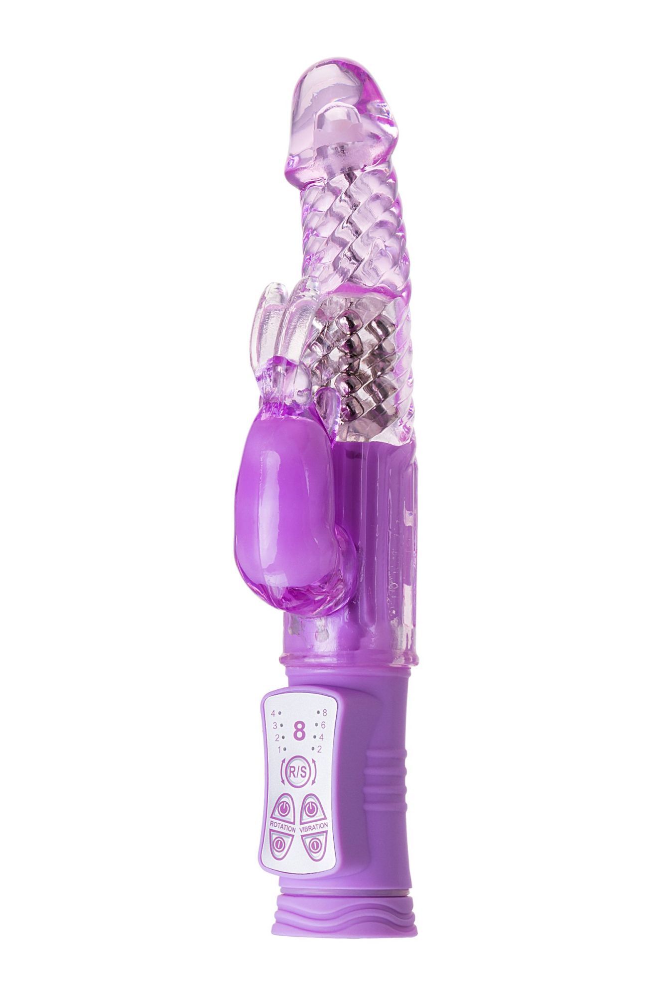 вибратор с клиторальным стимулятором toyfa a-toys high-tech fantasy, tpe, фиолетовый, 22, 5 см в Мурманске